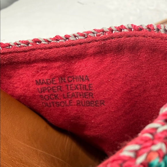 The Sak Shoes Wm 9 Bolinas Crochet Multicolor Slip-On Mules Clogs Leather Boho - Picture 10 of 11